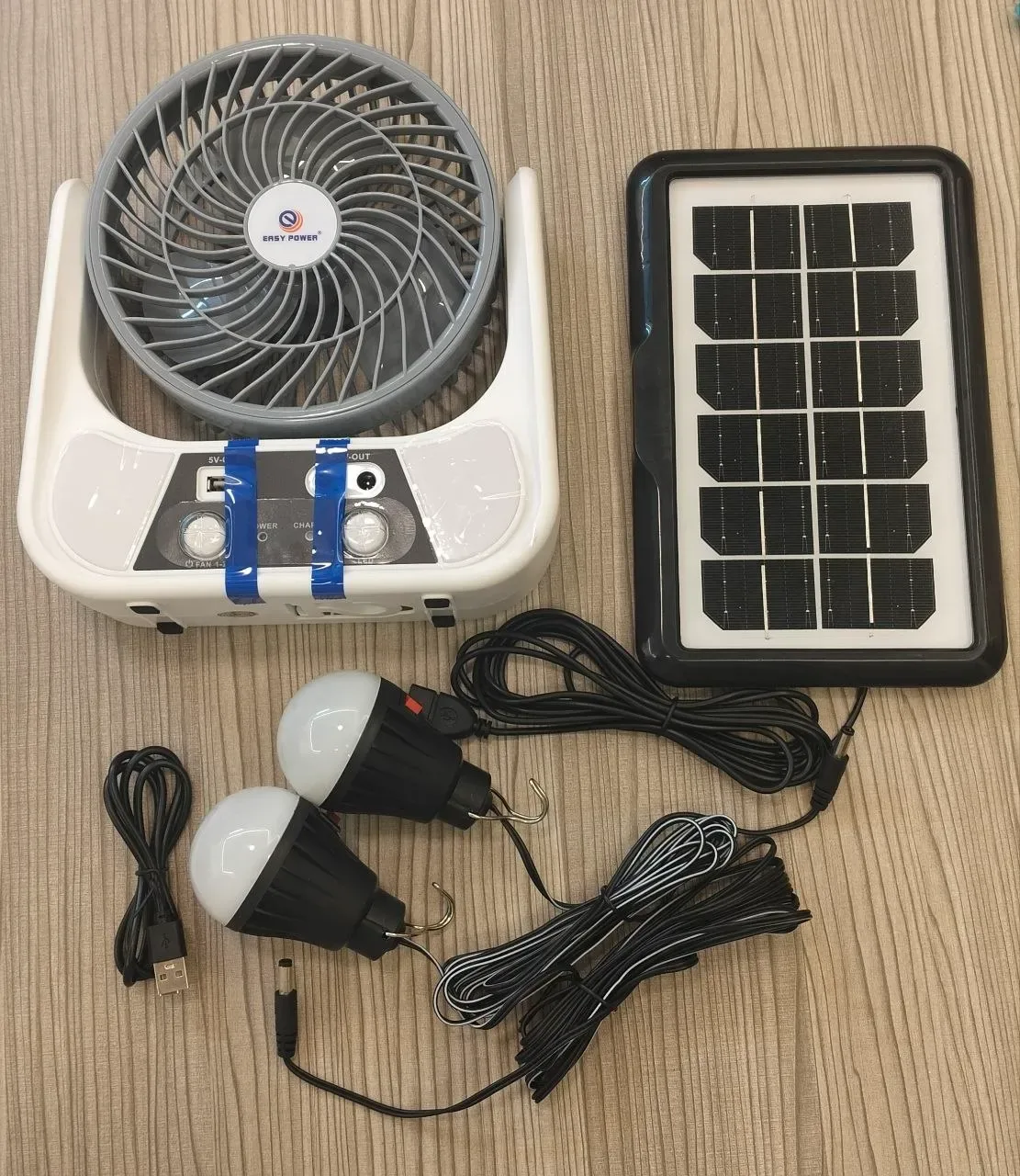 606 Easy Power 6" Rechargeable Solar Fan | 3000mAh Battery & Type-C Charging photo 3